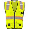 Ironwear Safety Vest Class 2  w/ Zipper, Radio Tabs & Pocket Grommets (Lime/3X-Large) 1245-LZ-RD-6-3XL